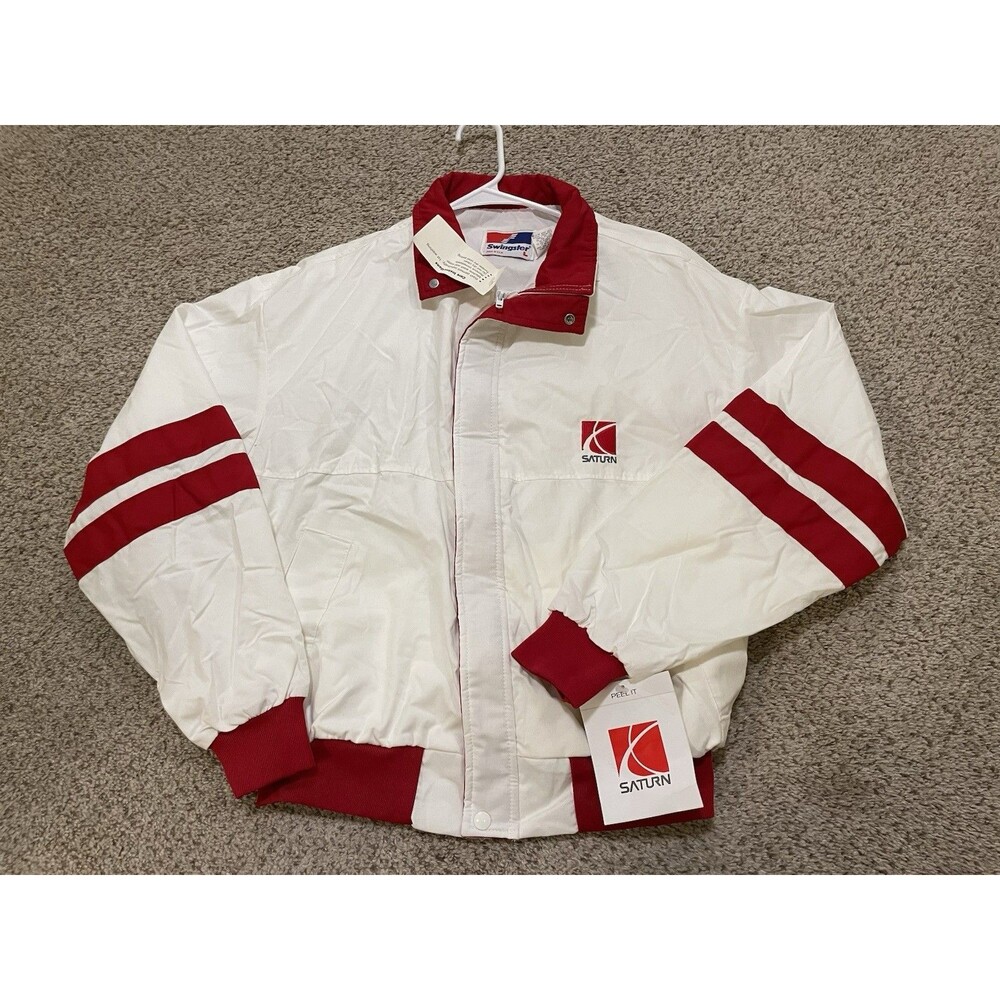 Vintage Saturn Dealership Jacket Large Mens Swingster Bomber USA Made 90s NWT